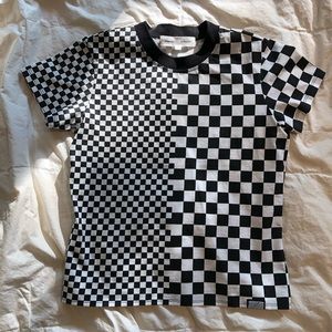 Proenza Schouler Checkerboard Tee Small 100%Cotton